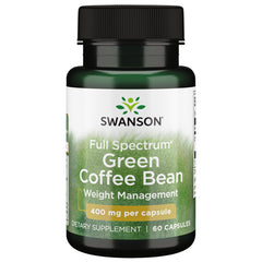 Swanson Full Spectrum Green Coffee Bean 400 mg bottle — 60 capsules