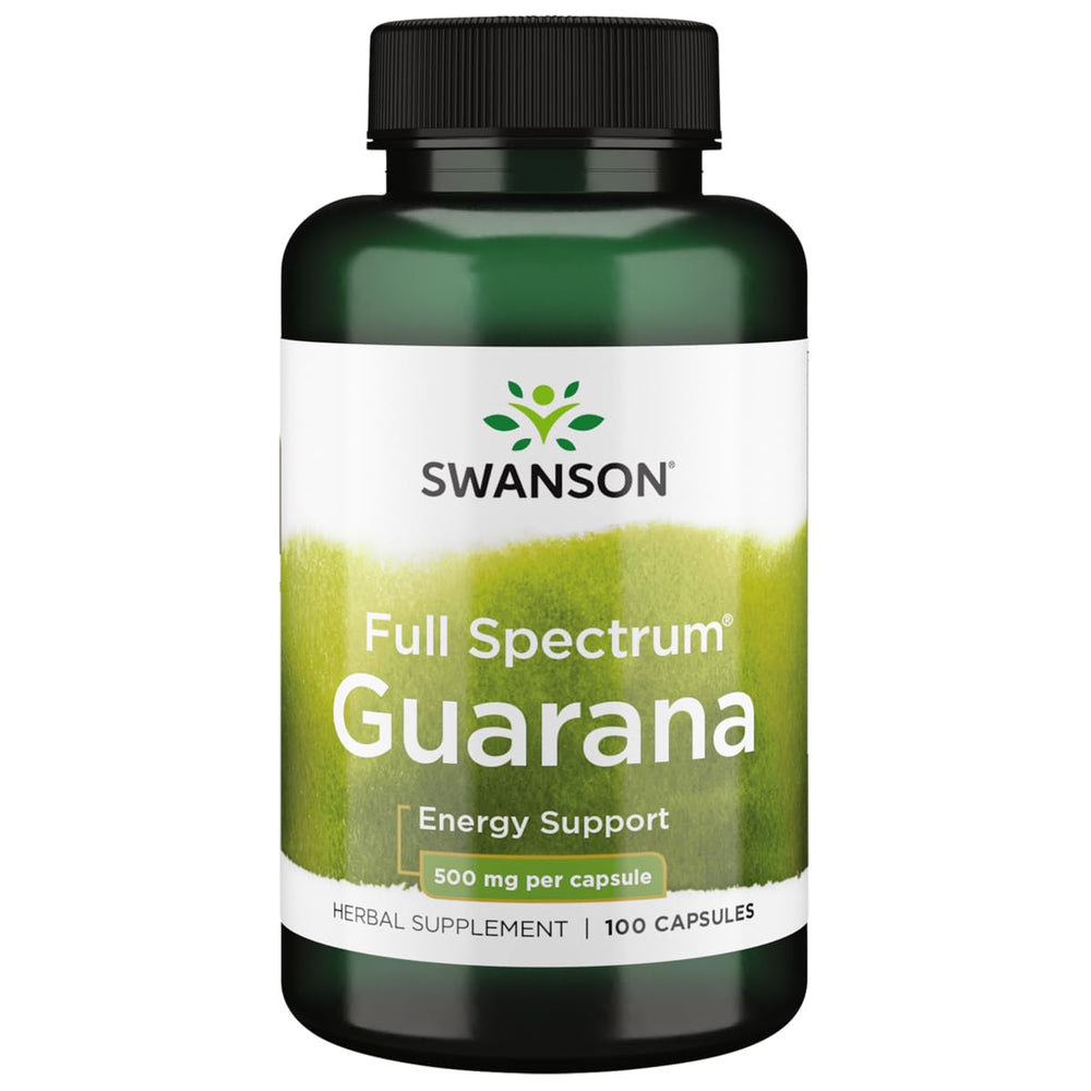 Swanson Guarana 500 mg bottle with label