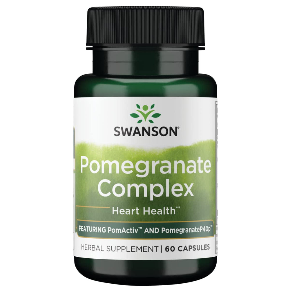 Swanson HERB Pomegranate Complex 60 Caps bottle - front view