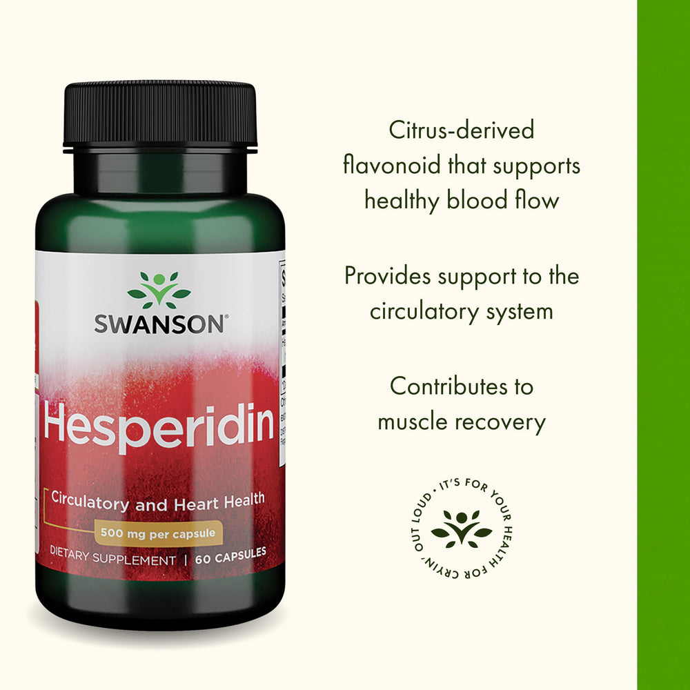 Close-up of Swanson Hesperidin 500 mg bottle