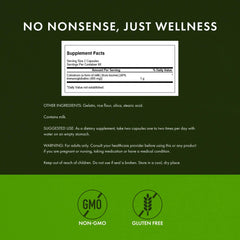 Close-up of Swanson High Ig Colostrum 500 mg label