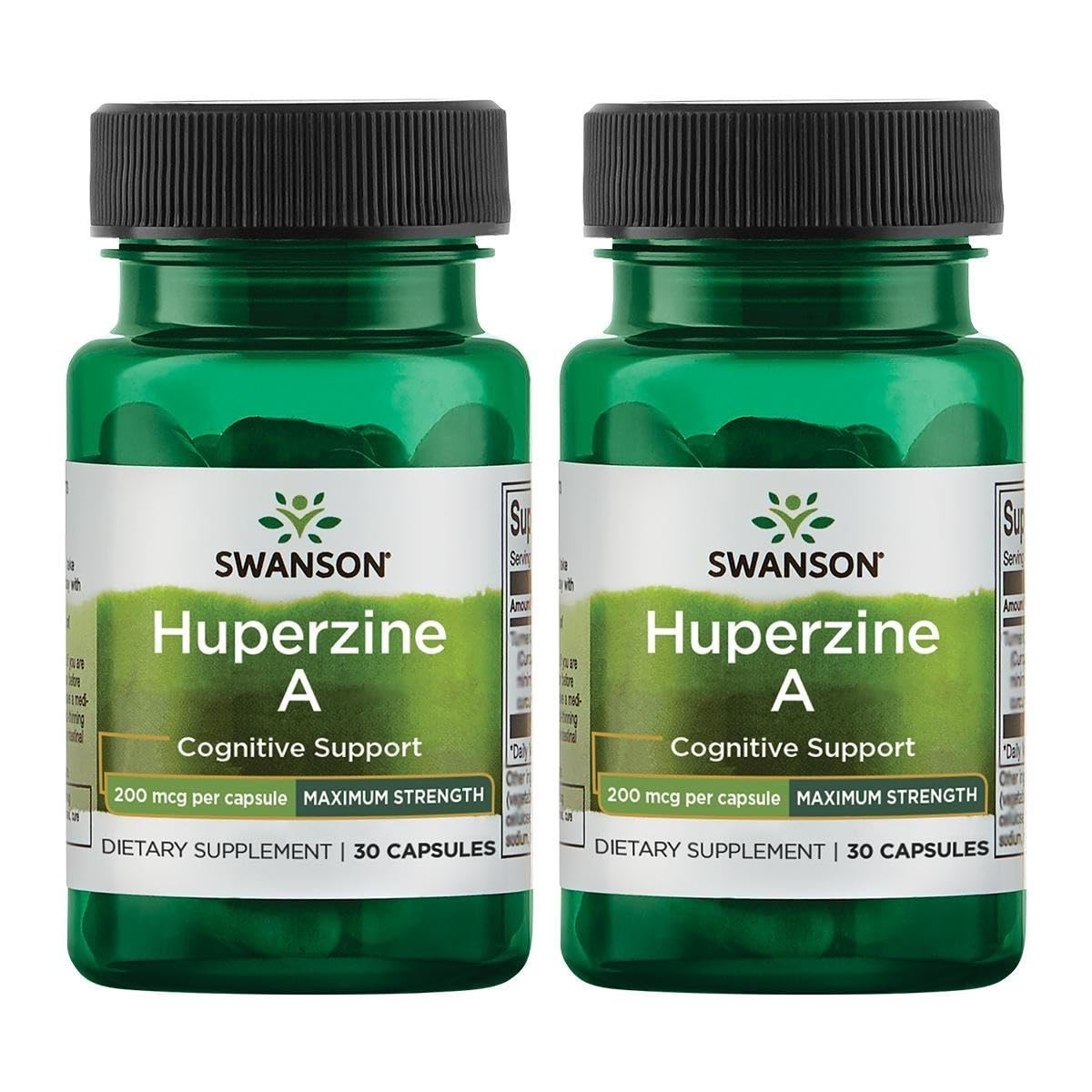 Swanson Huperzine A 200 mcg 30 capsules bottle front view