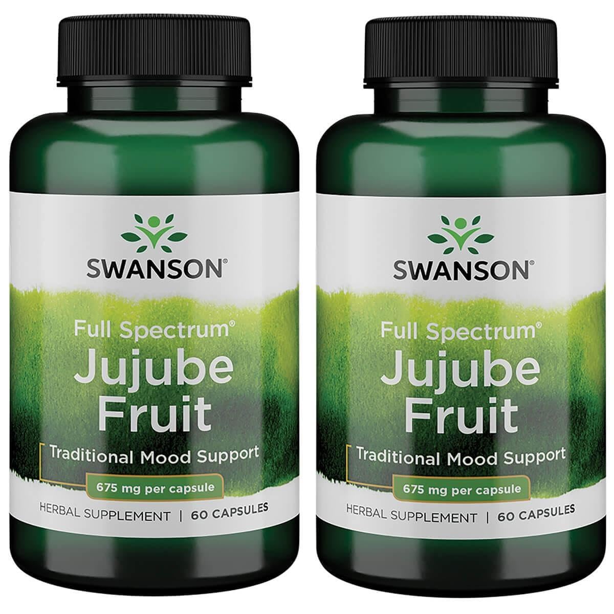 Swanson Jujube Fruit Full Spectrum Herbal Supplement, 60 capsules, 675 mg each, 2-pack