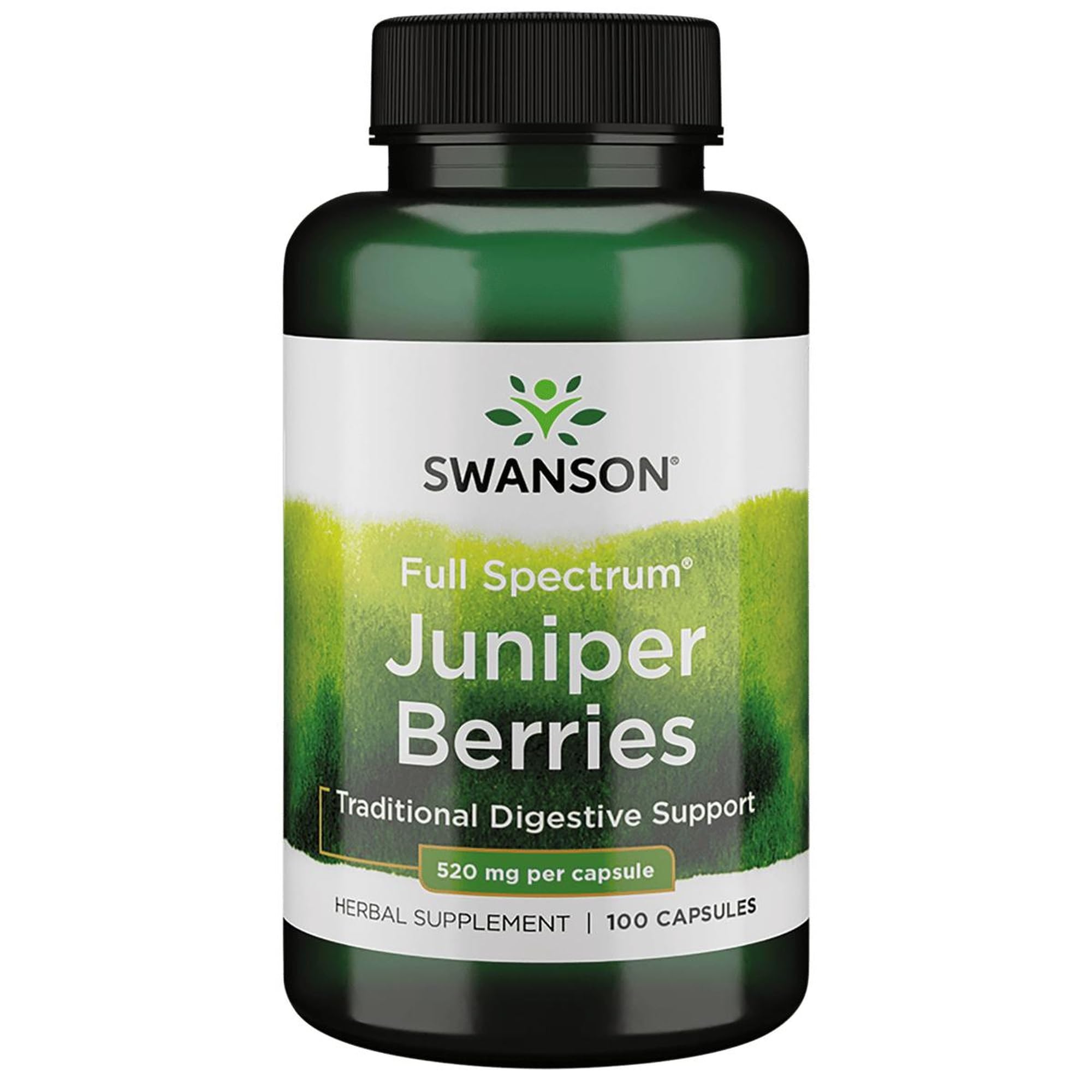 Swanson Juniper Berries 520 mg capsules bottle