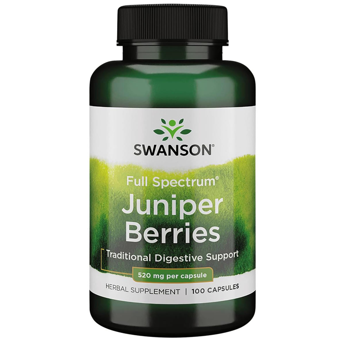 Swanson Juniper Berries 520 mg capsules bottle