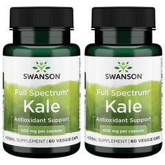 Swanson Full Spectrum Kale 400 mg bottle with 60 vegan capsules