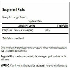 Close-up of Kale capsules from Swanson Full Spectrum Kale