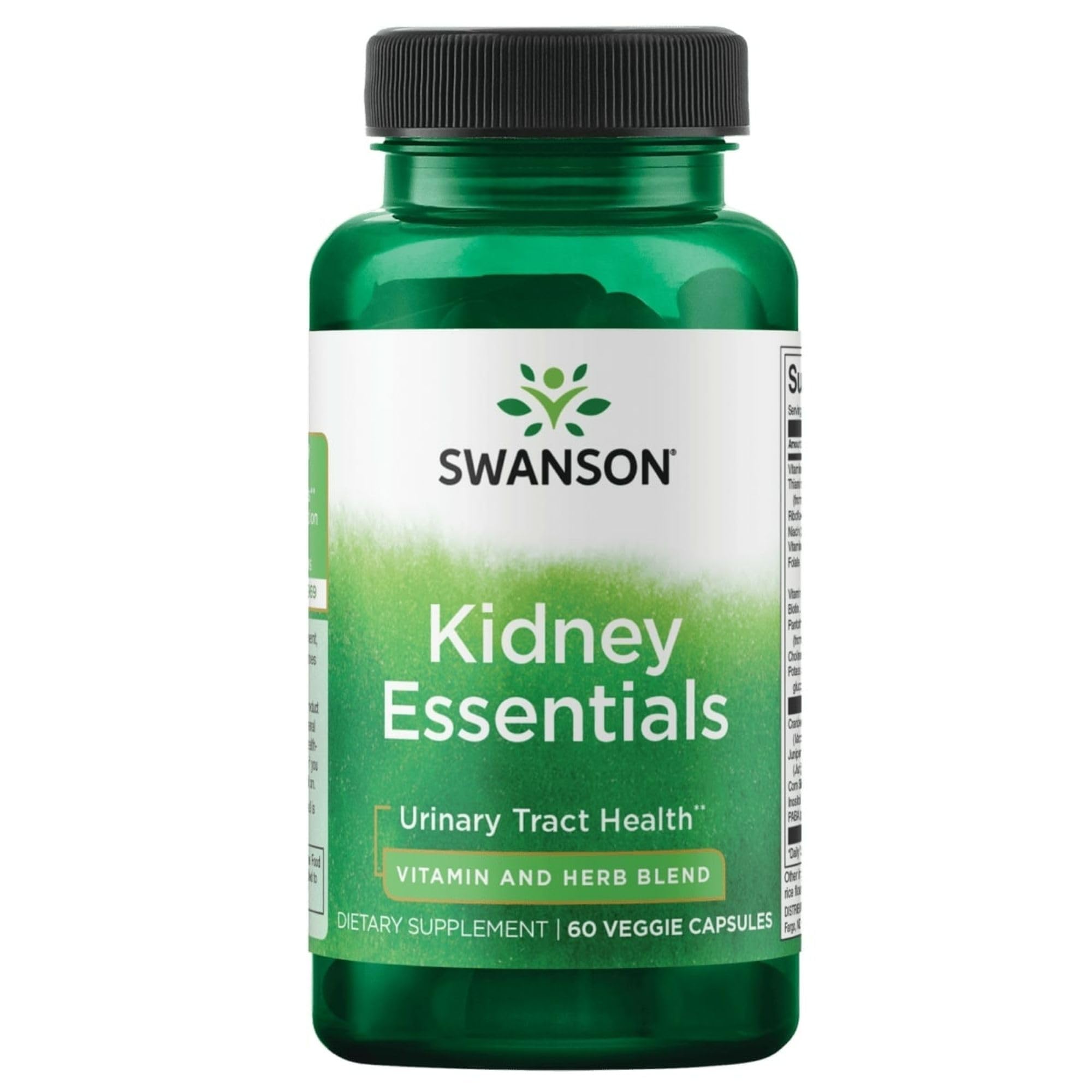 Swanson Kidney Essentials 60 Veg Capsules bottle on white background