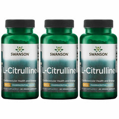 Swanson L-Citrulline 60 capsules bottle in a 3-pack