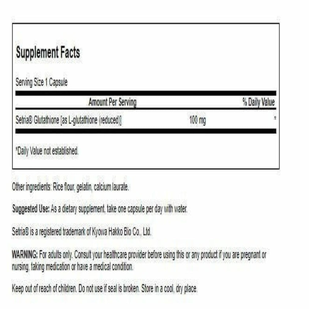 Close-up of Swanson L-Glutathione capsules