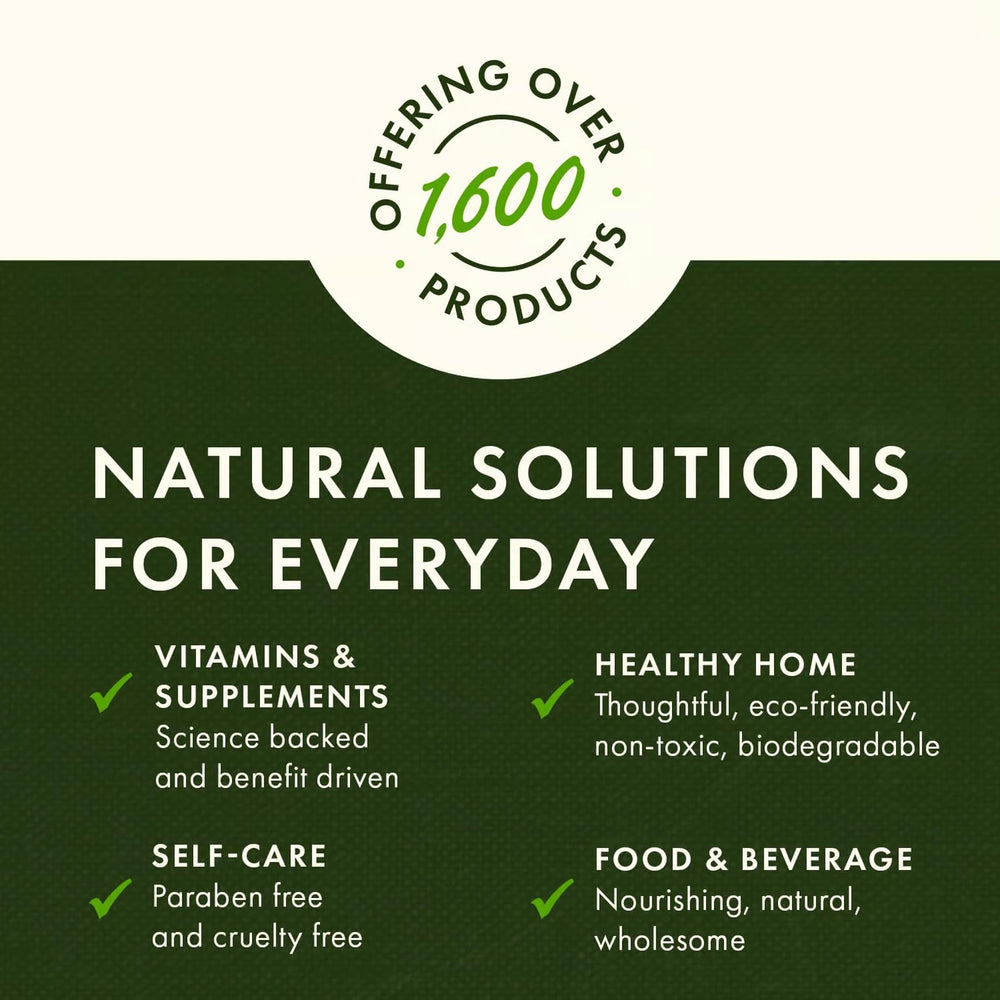 Vegetarian badge and GMP compliance text on packaging