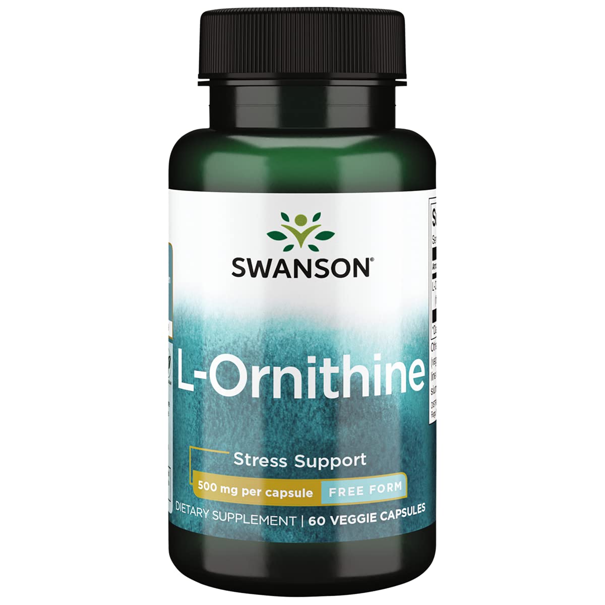 Swanson L-Ornithine 500 mg bottle front label