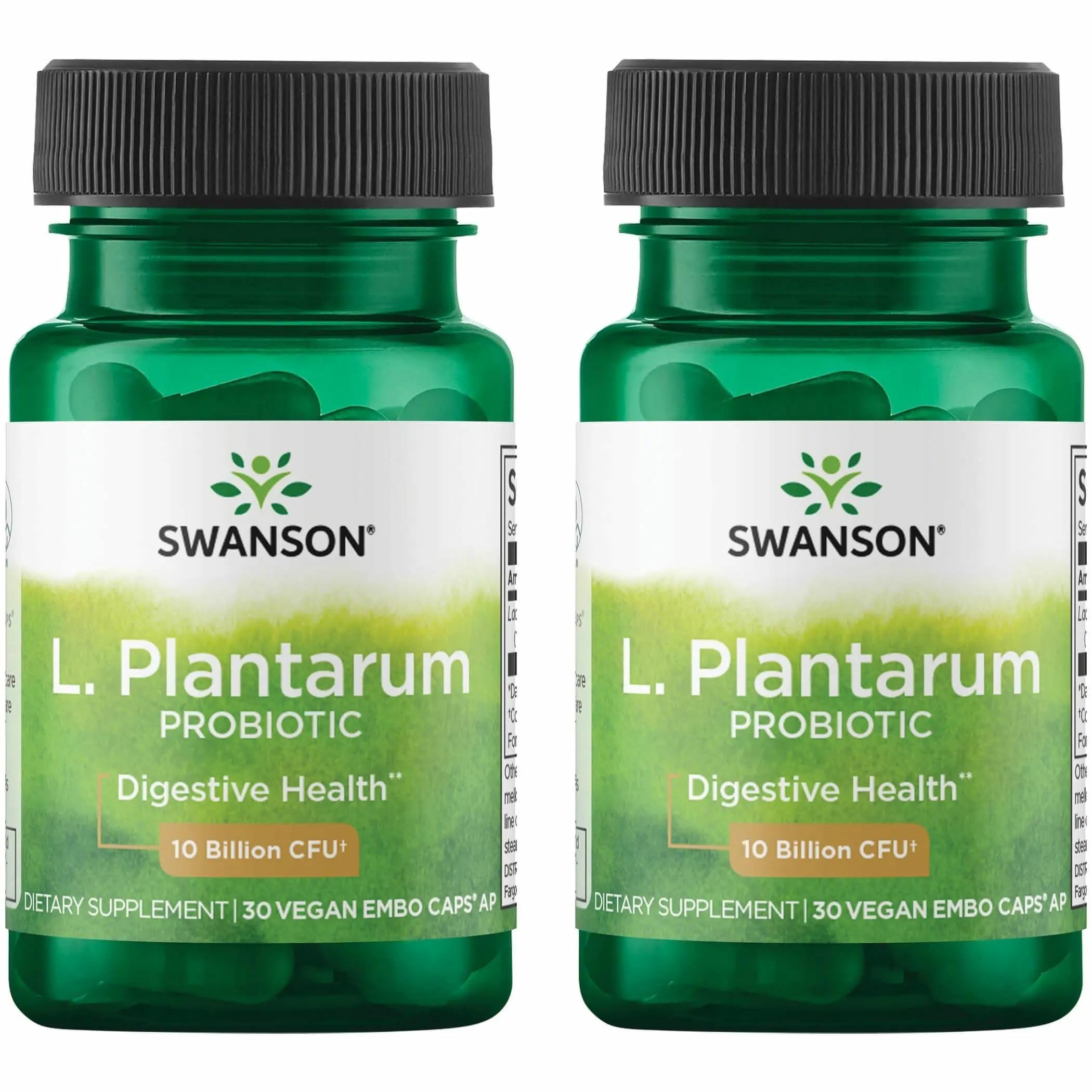 Swanson L. Plantarum 2-pack front view with bottles and label