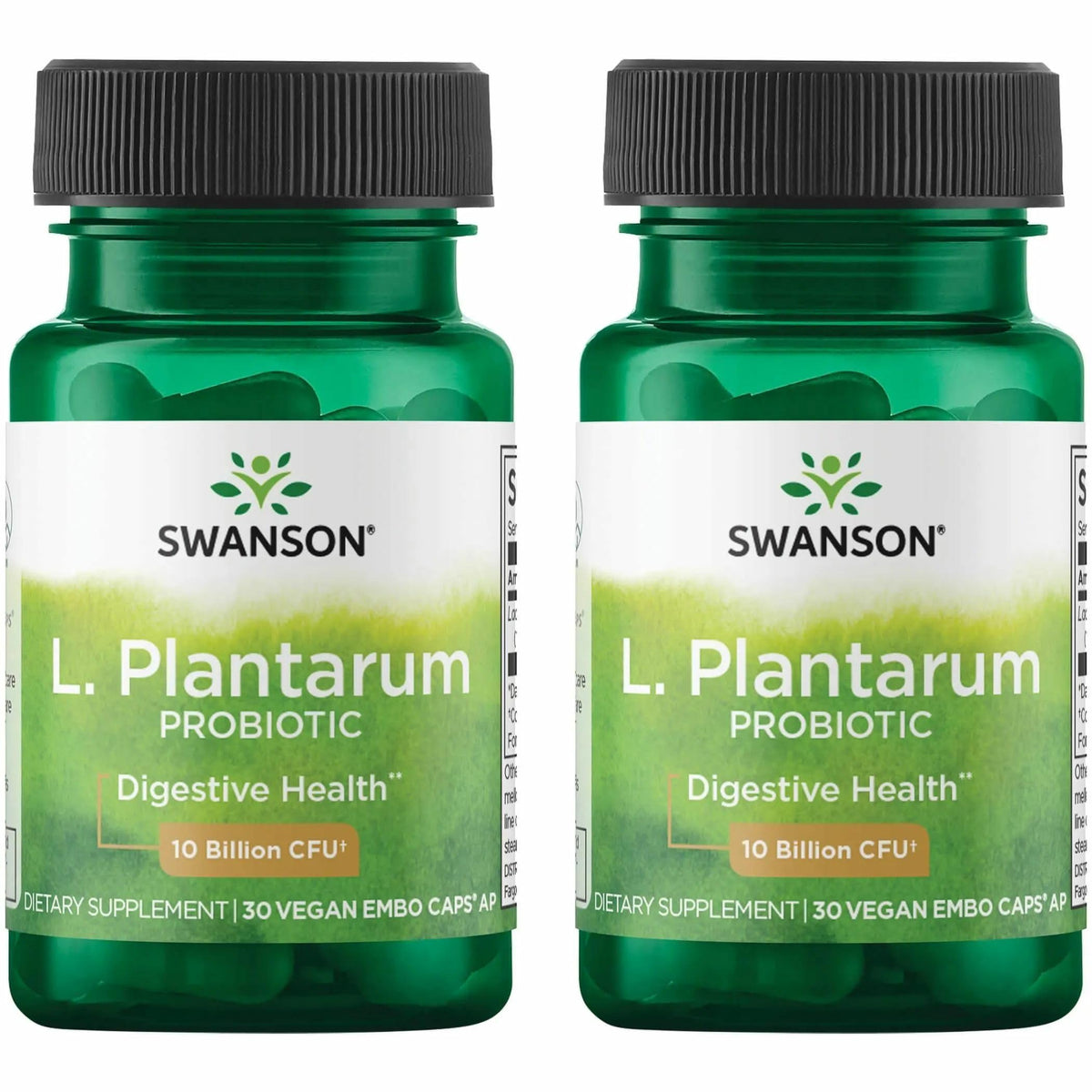 Swanson L. Plantarum 2-pack front view with bottles and label