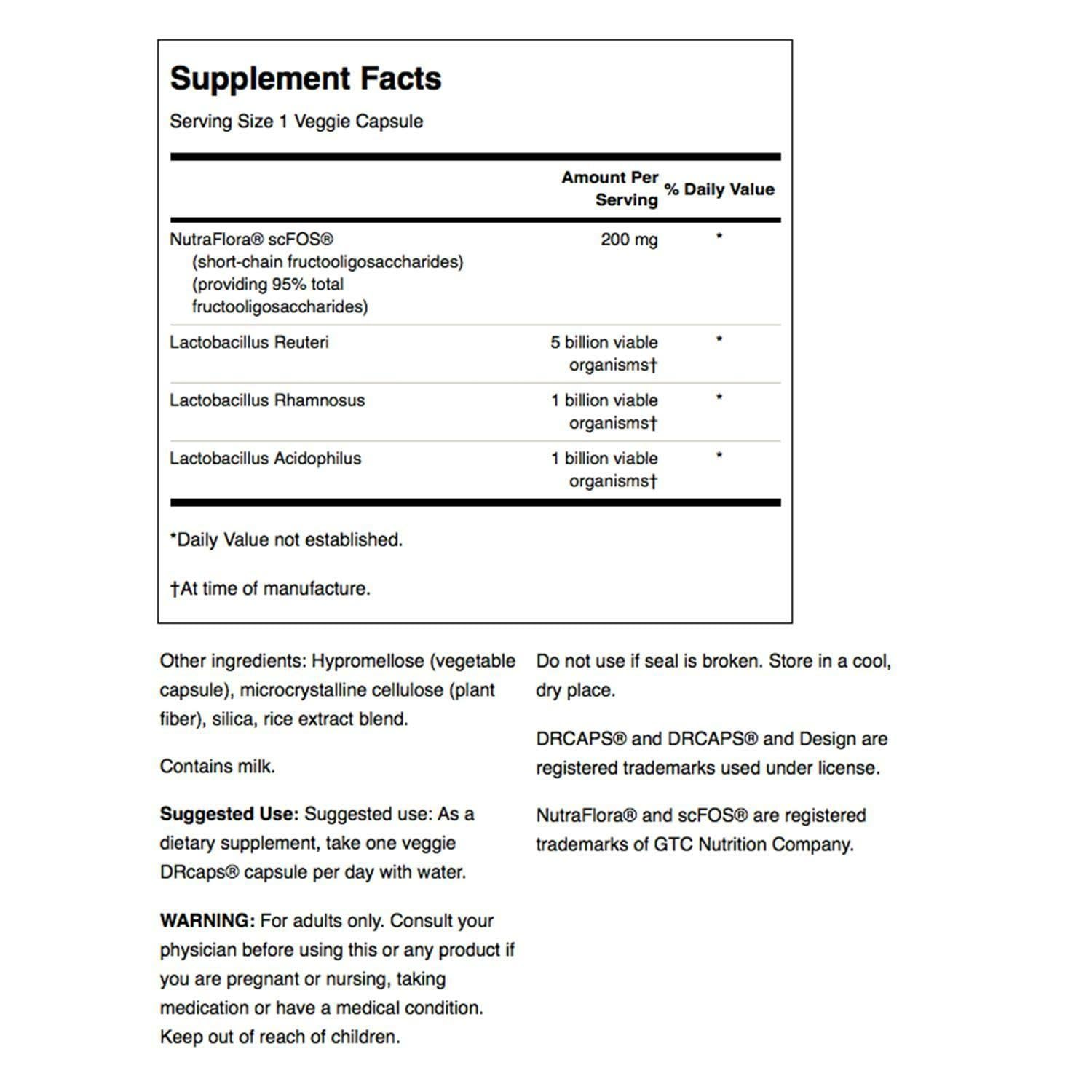 Close-up of probiotic veggie capsules showing 7B CFU