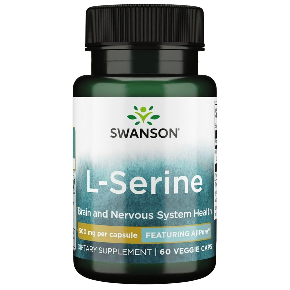 Swanson L-Serine 500 mg veggie capsules bottle