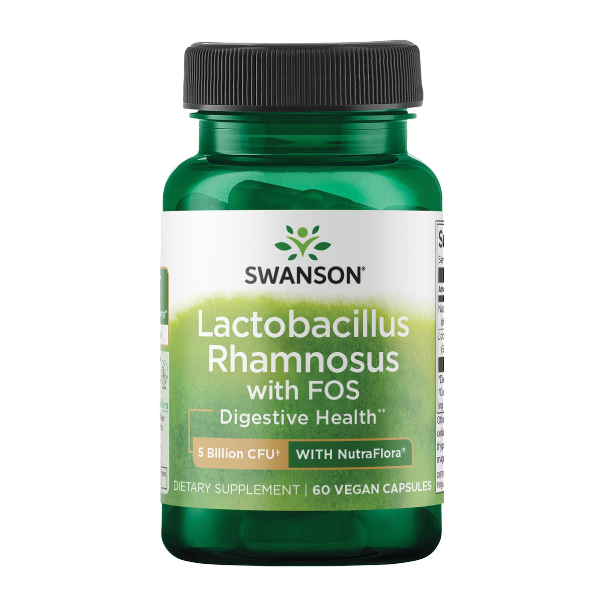 Swanson Lactobacillus rhamnosus with FOS 5B CFU probiotic capsules