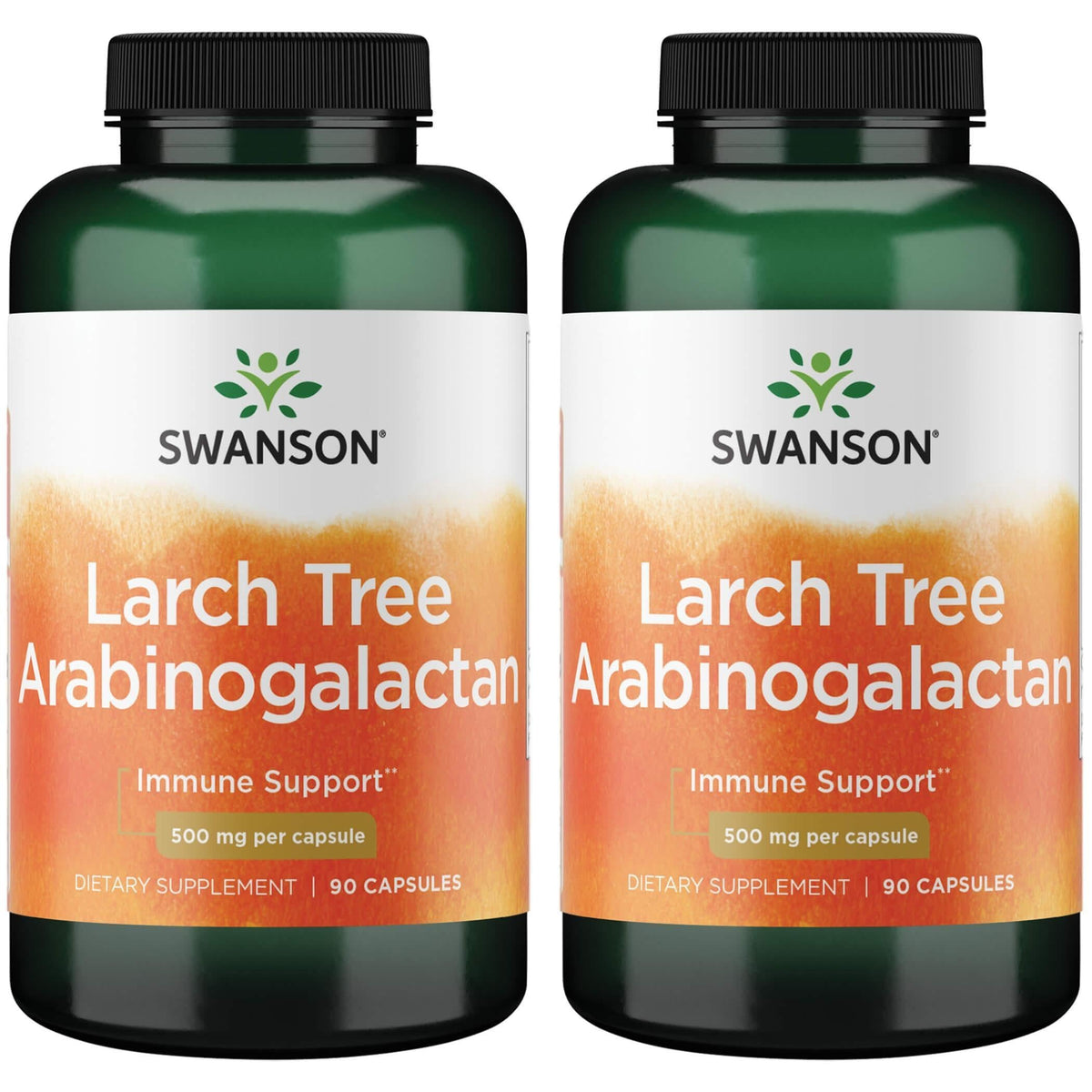 Swanson Larch Tree Arabinogalactan 500 mg 90 Caps (2 Pack) - Immune Support
