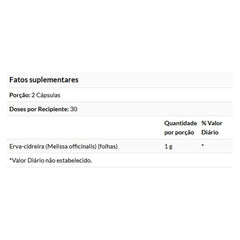 Front view of Swanson Lemon Balm Full Spectrum 60-capsule bottle