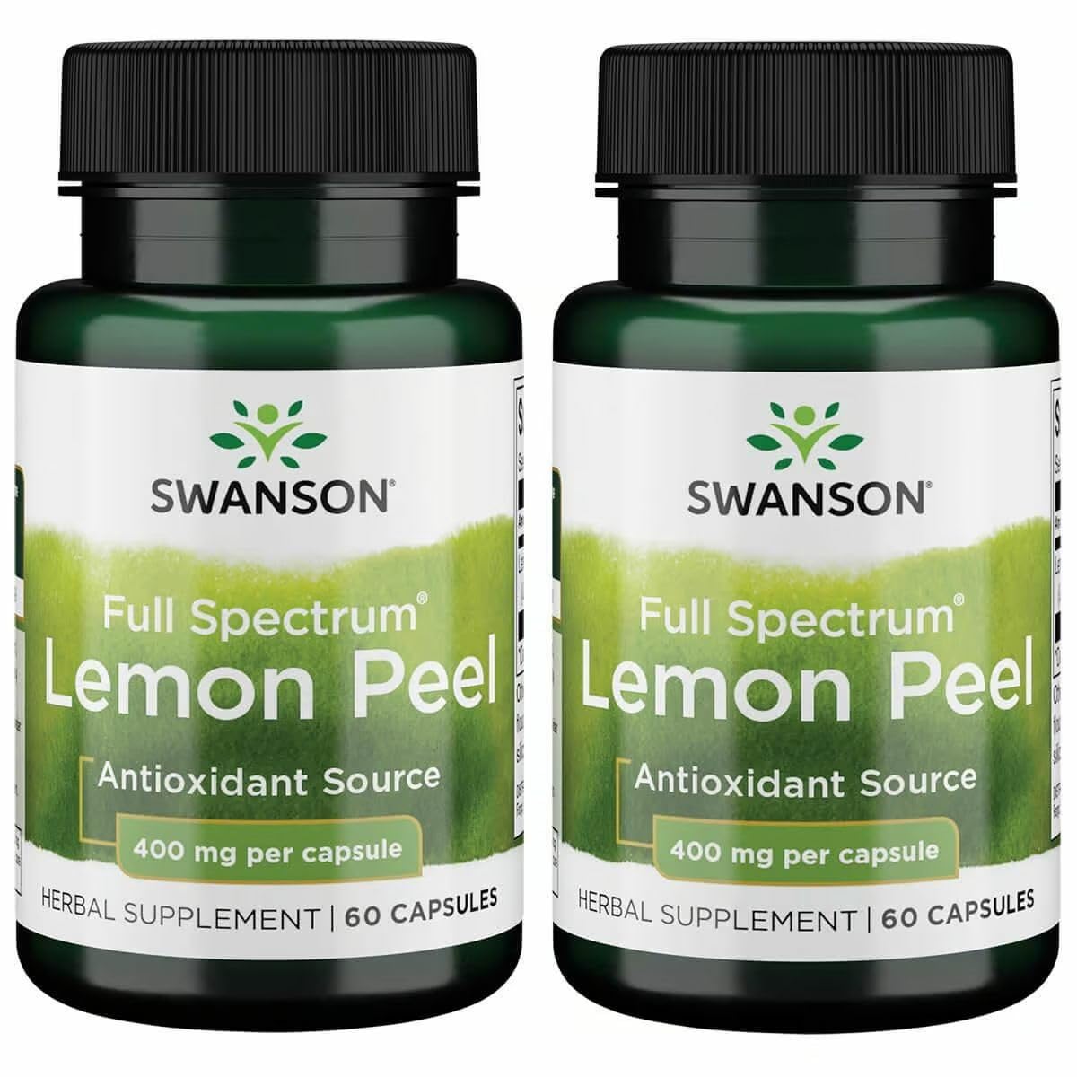 Swanson Full Spectrum Lemon Peel 400 mg 60 capsules 2-pack – front view