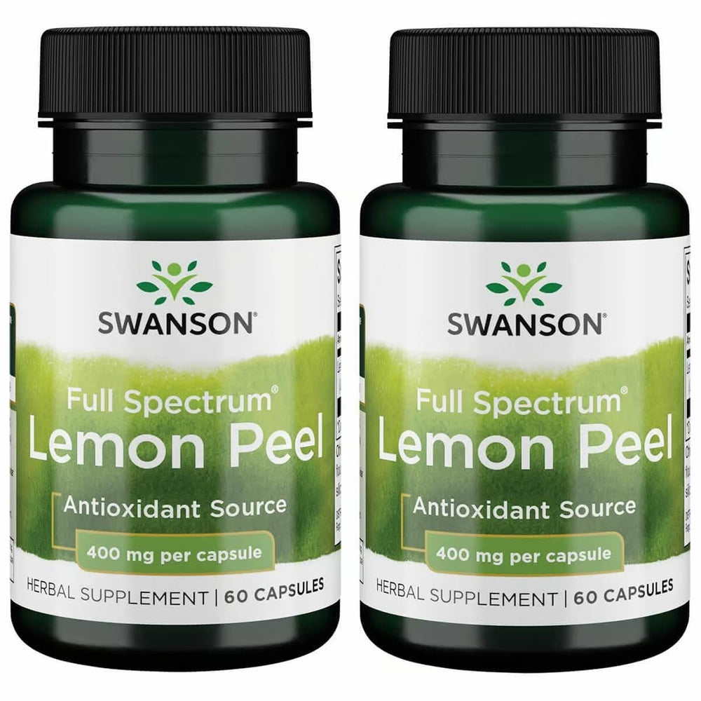 Swanson Full Spectrum Lemon Peel 400 mg 60 capsules 2-pack – front view