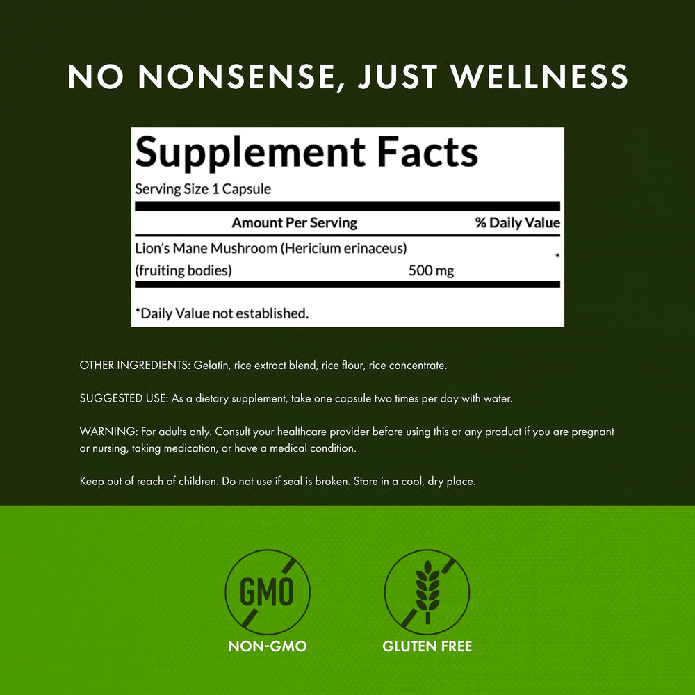 Swanson Full Spectrum Lion's Mane 60-cap bottle