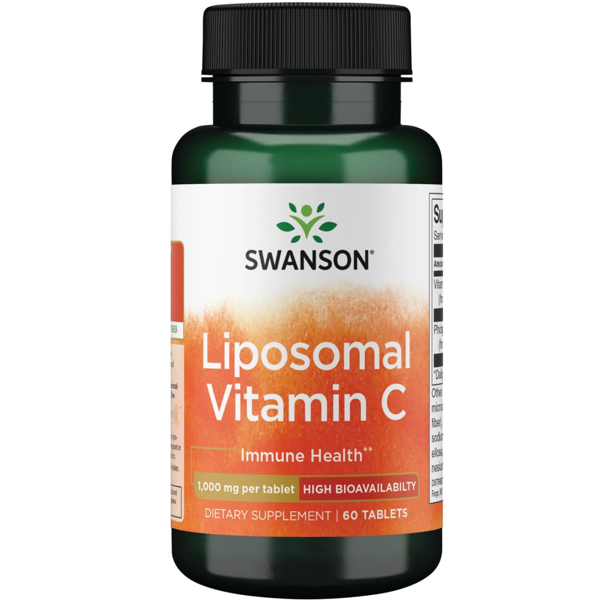 Bottle of Swanson Liposomal Vitamin C (1000 mg) with label