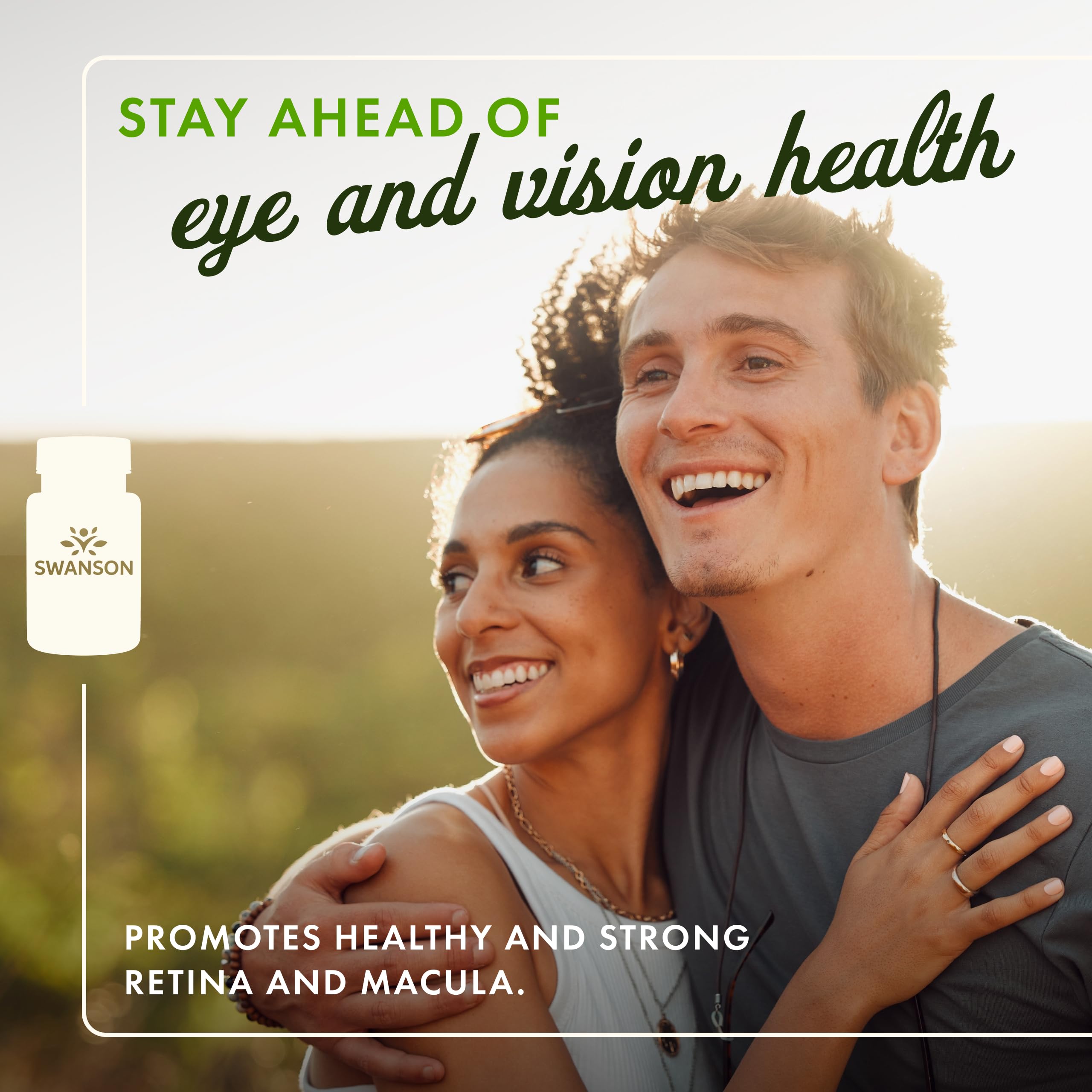 Swanson Lutein bottle with softgels displayed