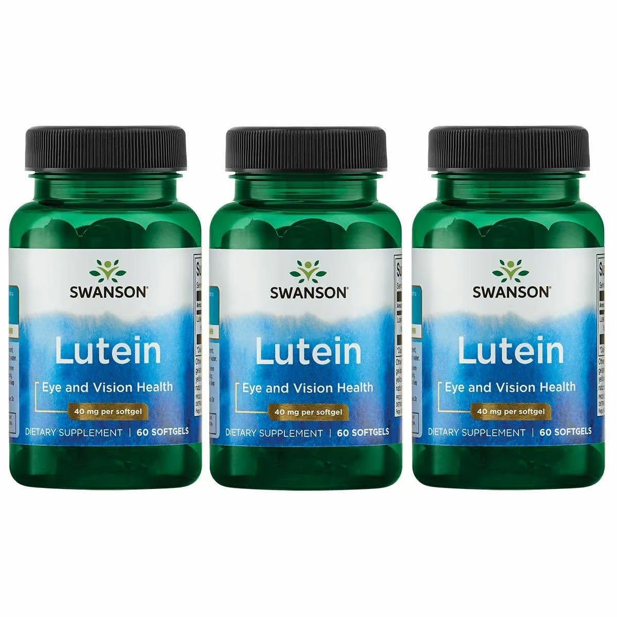 Bottle of Swanson Lutein 40 mg softgels
