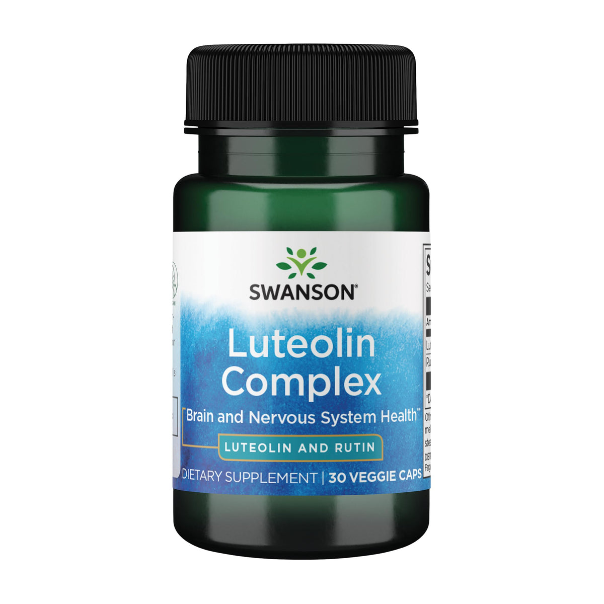 Bottle of Swanson Luteolin Complex w/Rutin - 30 Veggie Capsules