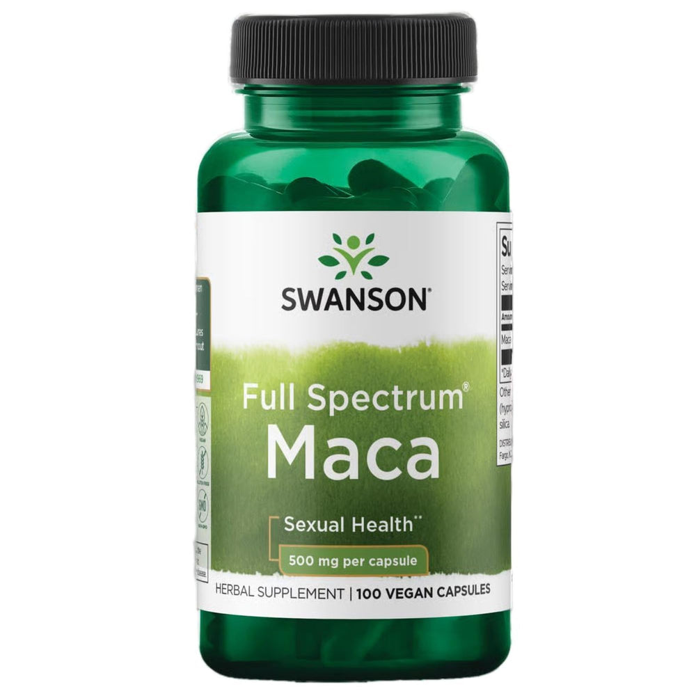 Swanson Maca 500 milligrams bottle label