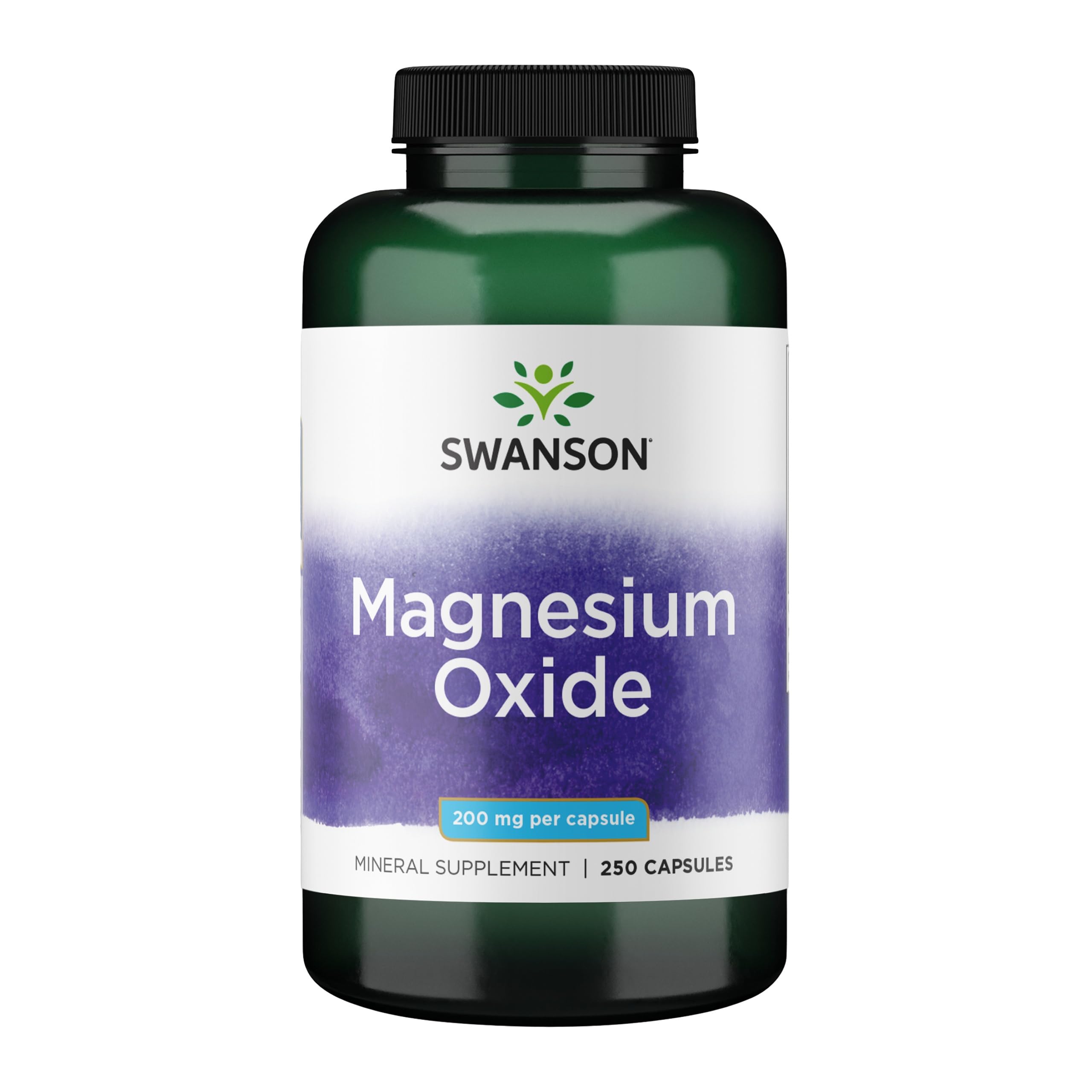 Swanson magnesium 200 mg bottle supports daily wellness
