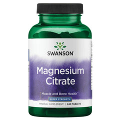 Swanson Magnesium Citrate bottle and tablets