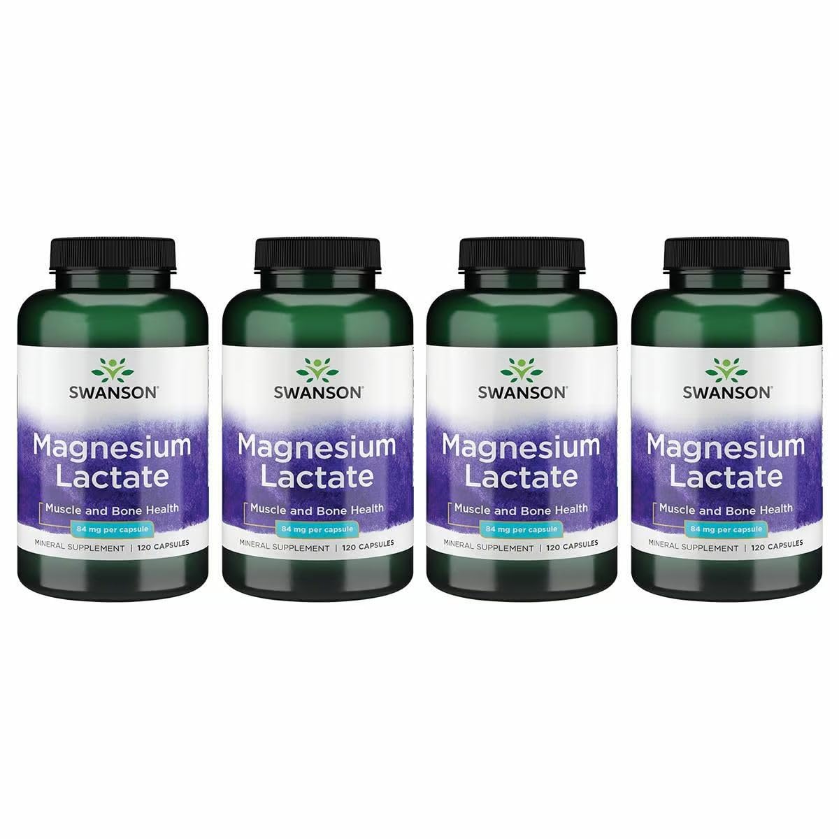 Swanson Magnesium Lactate bottle hero image