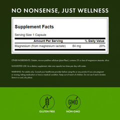 Lactose-free magnesium lactate form for gentle absorption