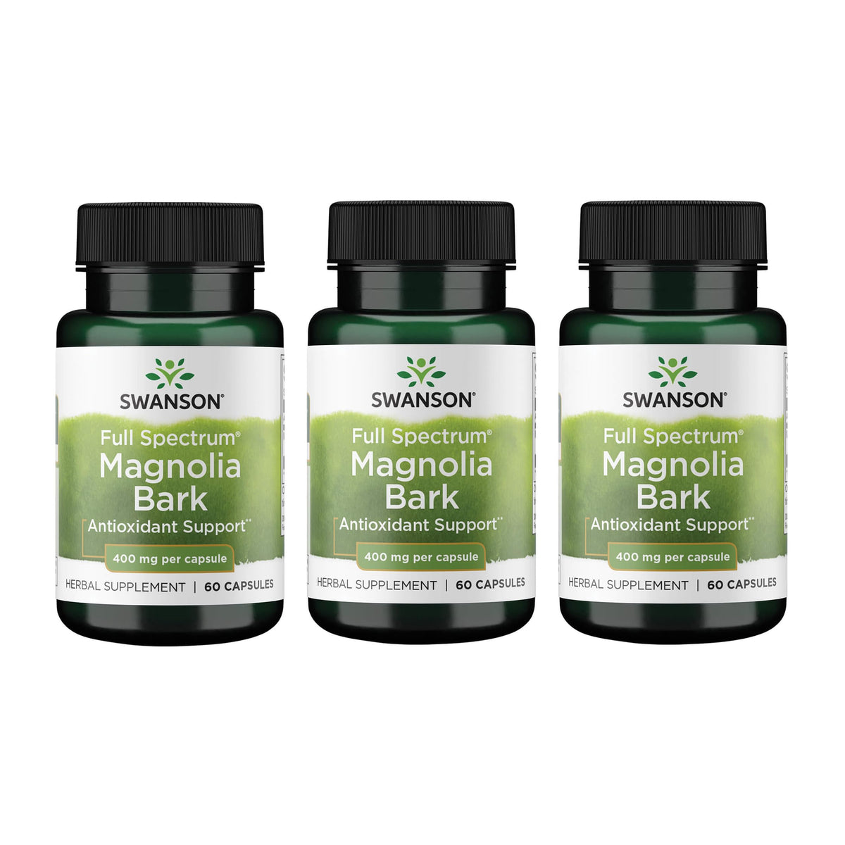 Swanson Magnolia Bark 3-pack packaging