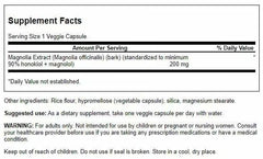 Close-up of Magnolia Bark 200 mg capsule