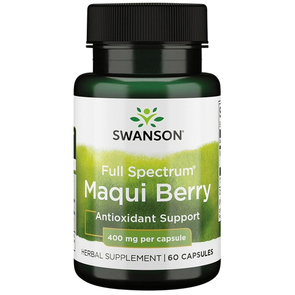 Product image: Swanson Full Spectrum Maqui Berry 400 mg bottle with 60 capsules