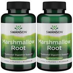 Swanson Marshmallow Root 500 mg 90 capsules two-pack bottle - hero image
