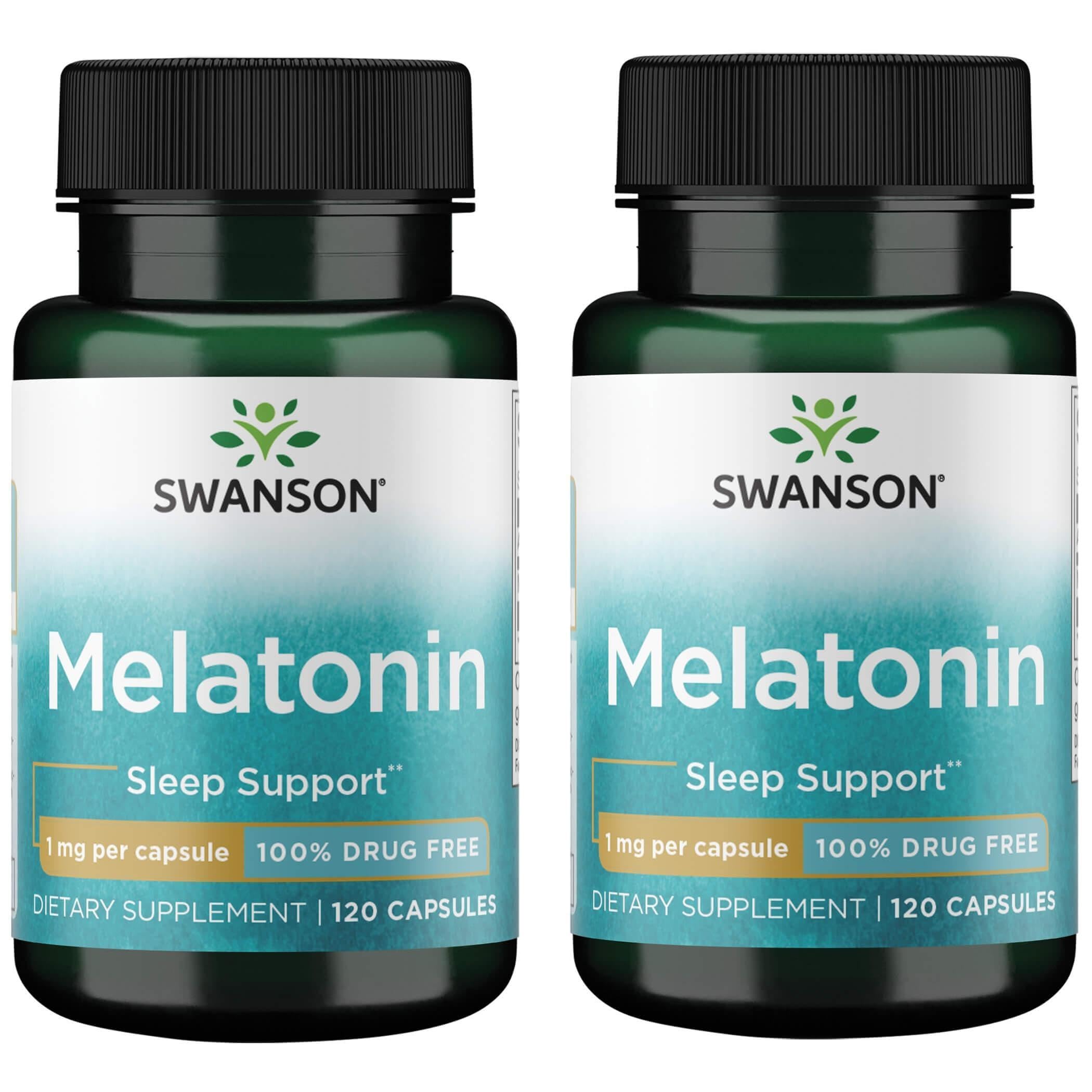 Swanson Melatonin 1 mg - 120 capsules - 2-pack