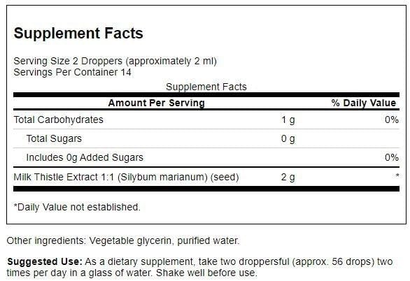 Swanson Milk Thistle Liquid Extract label and bottle
