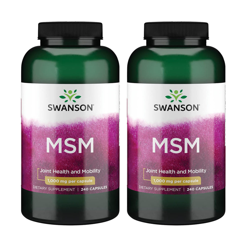 Swanson MSM 1000 mg capsules bottle front