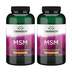Swanson MSM 1000 mg capsules bottle front