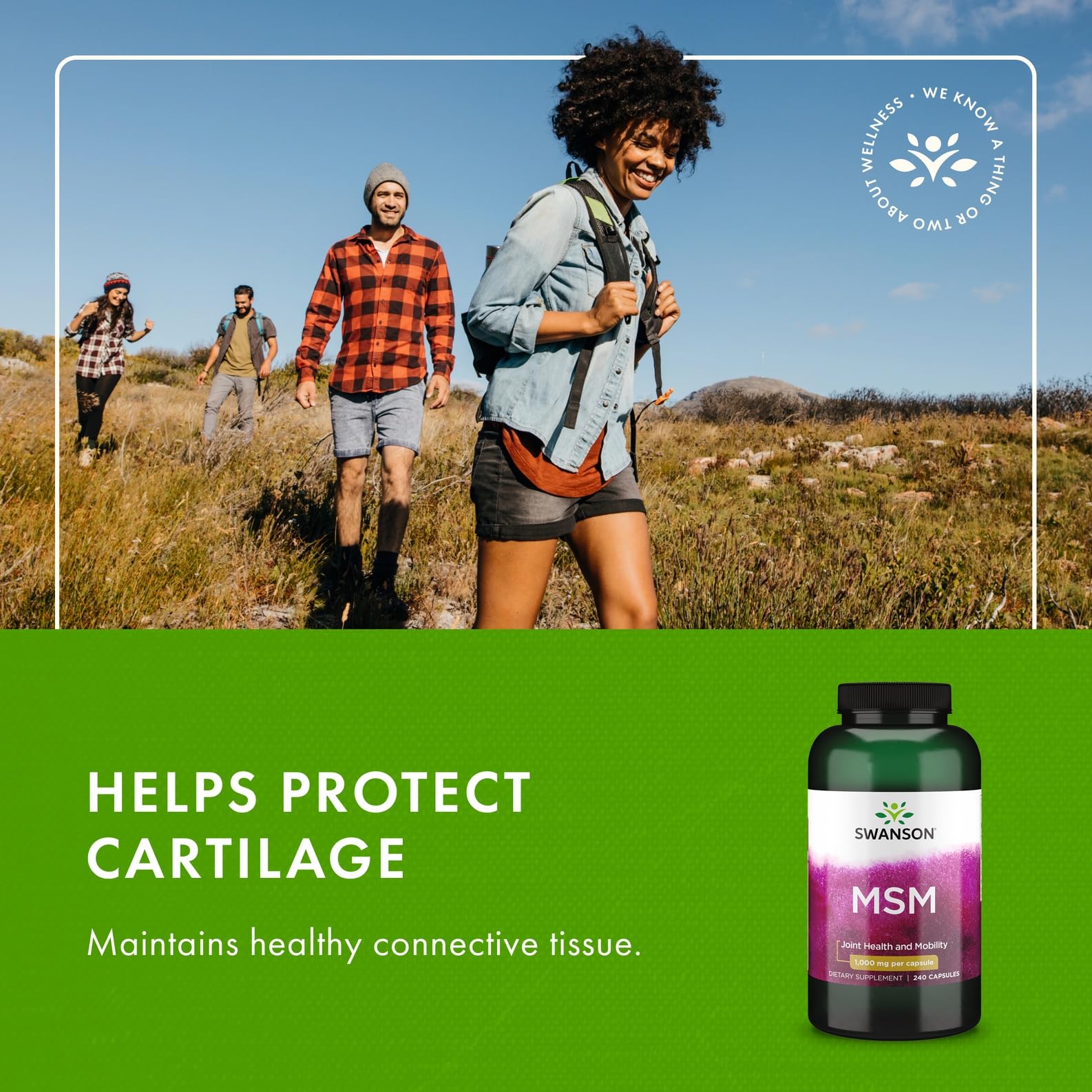 Swanson MSM capsules close-up