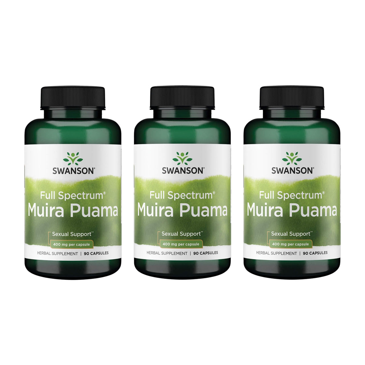 Swanson Muira Puama Root 400 mg bottle - 90 capsules
