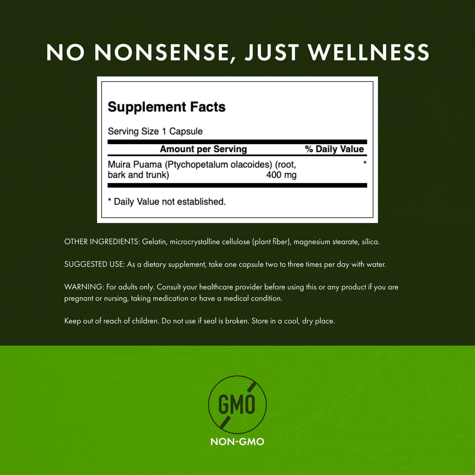 Swanson Muira Puama Root bottle with label