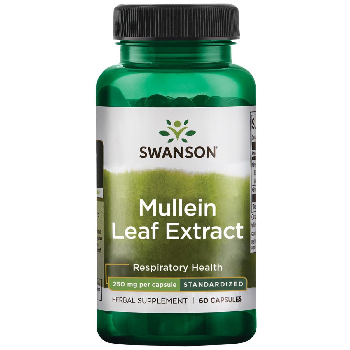 Swanson Mullein Leaf Extract bottle - 250mg, 60 capsules