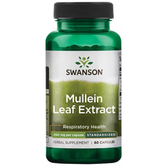 Swanson Mullein Leaf Extract bottle - 250mg, 60 capsules