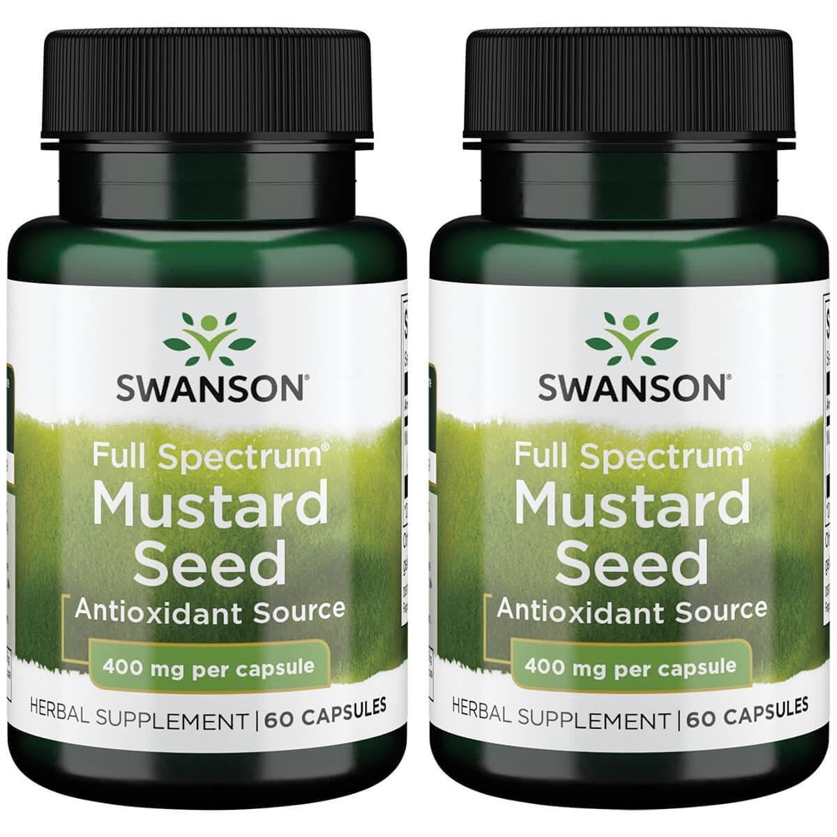 Swanson Full Spectrum Mustard Seed 400 mg – 60 Capsules (2 Pack) bottle image