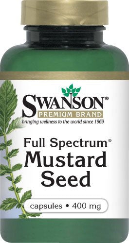 Swanson Mustard Seed 400 mg 60 capsules - bottle and label
